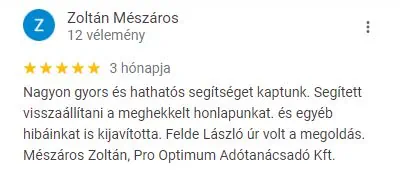 Mészáros Zoltán véleménye