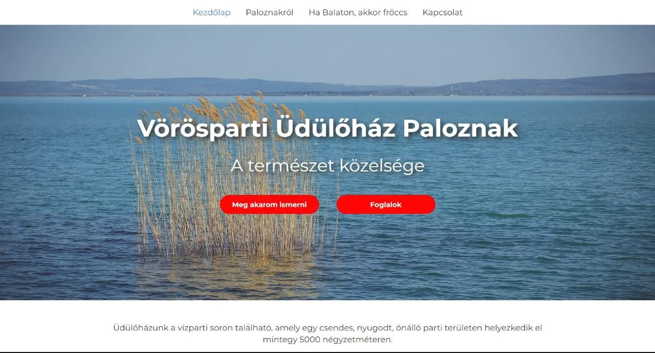 Weboldal készítés - balaton-vizparti-nyaralo.hu